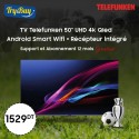 Tv TELEFUNKEN 50" Qled 4K Smart Android Google Tv + Récepteur Intégré - G3B