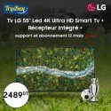 Tv LG 55" Smart Tv Led 4K Ultra HD + Récepteur Intégré - UP7750
