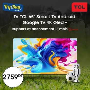 Tv TCL 65" Smart Tv Android Google Tv 4K Qled - C645
